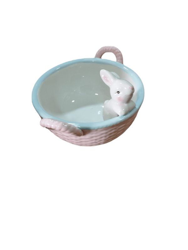 Порцеланска Кошница Со Зајак 20 cm